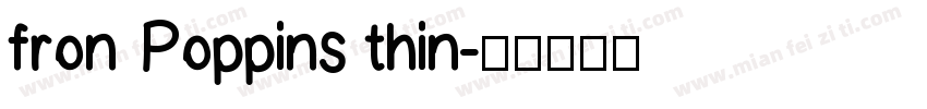fron Poppins thin字体转换